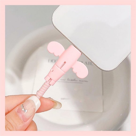 Durable Silicon Angel Wings Data Cable Protective Cover Charging Cable - Picture 10 of 14